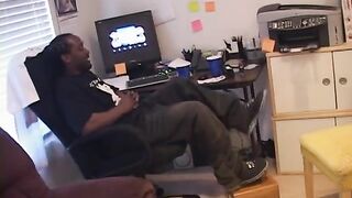 Ebony wench with a great body gives sloppy BJ previous to banging a ebony dude