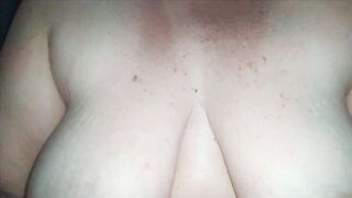 Married woman bounces on rod, shaking her gorgeous melons and ends up with her throat full