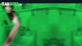 Brunette hair housewife lets her stepson tempt and stretch her curly cunt when her spouse is not home