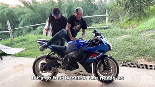 The mare got sick and the vets screw the breasty, large booty Latin chick owner until that babe squirt two calm her down