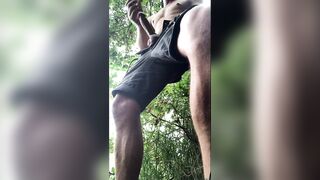 Excited on a hike had to jerk off by the river, public voyeur 7+ inch - Onlyfans Deandre Woods