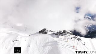 TUSHY Anal Obsessed Gal Eve Ravishing Seduces Clemence Audiard And Her Boyfriend At The Chalet