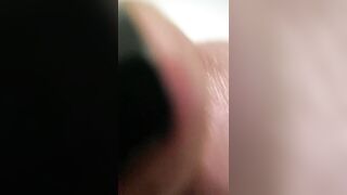 Precum oozing close up