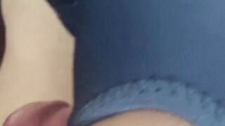 Giving the bestie footy with my blue slippers on.