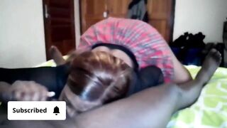 Ebony woman with a large butt likes to suck and ride like mad