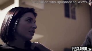 Large melons tattooed teen screws a large dong guy in her hostel in front of the warden