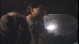 Snatch banging large sex tool sucking