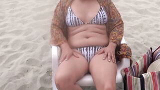 I love showing off on the beach in a bikini and watching how I make dicks hard, I'm a 58-year-old ma