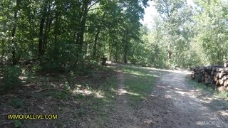 Stepfather & stepson tag team cutie lost in woods! Marilyn Sugar squirting ass drilling 2 creampies part 1 of two