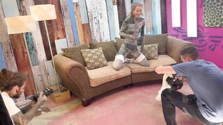 Behind the Scenes Underware Tease Large Sex toy Anal Play Solo BTS