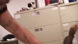 Youthful black with a large ass gets doggystyle pounding