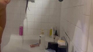 Enjoyment in the shower recording myself just so I could send it to mine and his allies