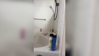 Enjoyment in the shower recording myself just so I could send it to mine and his allies
