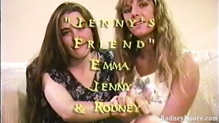 Vintage bushy beauty 3some and cum sharing