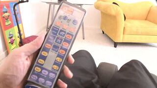 Sexy chick gets sextoy booty screwing and cum in the eye