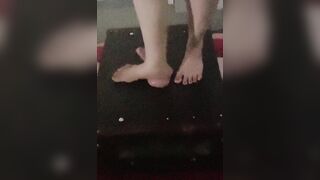 Bestie’s penis and balls will surely turn ebony and blue later. The price of firing his loads.