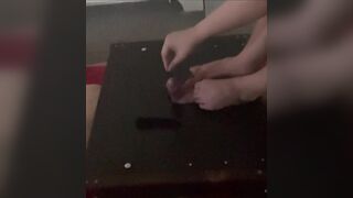 Bestie’s penis and balls will surely turn ebony and blue later. The price of firing his loads.