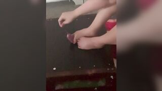 Bestie’s penis and balls will surely turn ebony and blue later. The price of firing his loads.