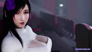 Tifa Swallowing Cum At The Cinema Then Riding His Jock In The Car The Way Home ( CG Realistic )