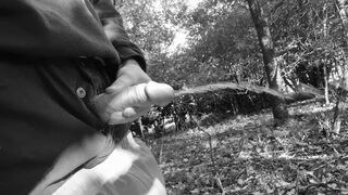 Woodland public void urine result in hard wang almost caught so I just had to stroke untill cum squirts