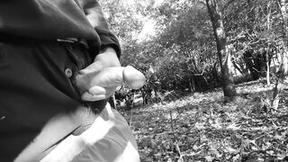 Woodland public void urine result in hard wang almost caught so I just had to stroke untill cum squirts