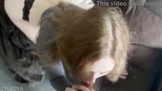 I watched Netflix with a sexy blond & cum in throat