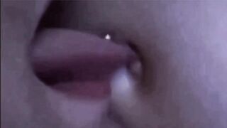 Male Licking Abdomen Piercing Part 1