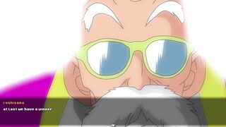 Super slutz tournament Bulma - Roshi screwing Bulma's large breasts at the end of the tournament