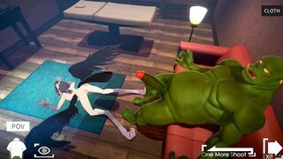 Orc Massage - Ava the Harpy Sex Scene - Manga Game CG Animation