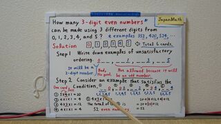 How many three-digit even numbers can be made.[JapanMath](job)