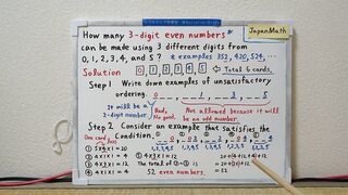 How many three-digit even numbers can be made.[JapanMath](job)