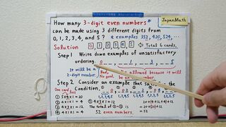 How many three-digit even numbers can be made.[JapanMath](job)