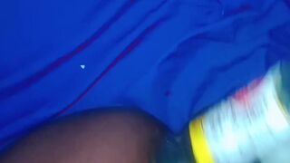 Massive bottle destroys my teen cunt