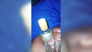 Massive bottle destroys my teen cunt