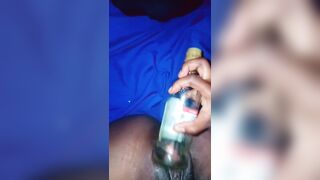 Massive bottle destroys my teen cunt