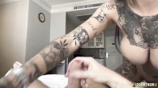 JohnTronX - Incredible tattooed Thai hottie jumps on my shlong after a oral sex