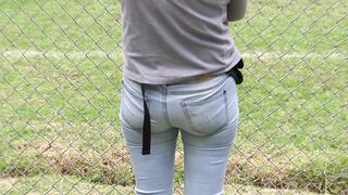 I show my large butt with my jeans on and my jeans down, they fondle me and wanna bang me