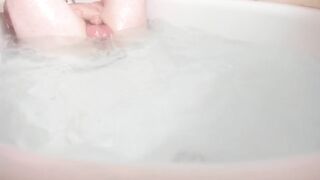 relaxing in the washroom