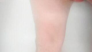 relaxing in the washroom