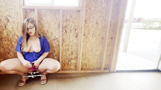Golden-haired mother I'd like to fuck with Large Titties and Glasses Enjoys Exhibitionist Masturbation and Messy Talks