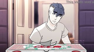 Homosexual sex over pizza
