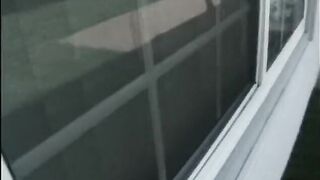 Blondie in pigtals calls chap to come over and bang her