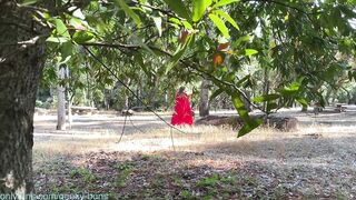 Little Red savaged by the Large Bad Wolf, gives him a head and gets a facial