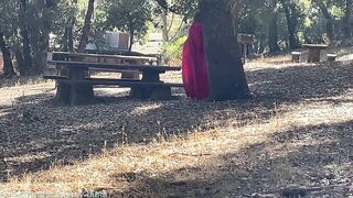 Little Red savaged by the Large Bad Wolf, gives him a head and gets a facial