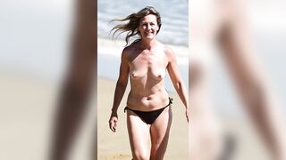 Hot teens topless at the seaside - 1 [AI]