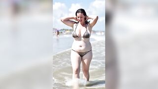 Hot teens topless at the seaside - 1 [AI]