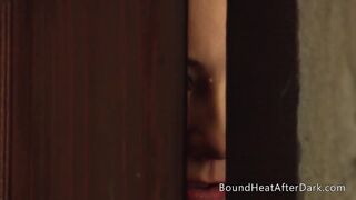 Voyeur Lesbian Maid Sneaks Behind Door And Masturbates