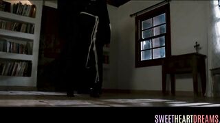 Lesbian nun masturbating and fingering 