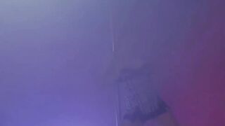 Vintage stripper role play and drink