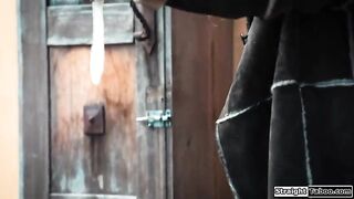 Female lalin girl hobo Victoria Voxxx impregnated herself from a used fuck-rubber and confronts the stud.If that guy bangs her this chab will not ever hear from her afresh